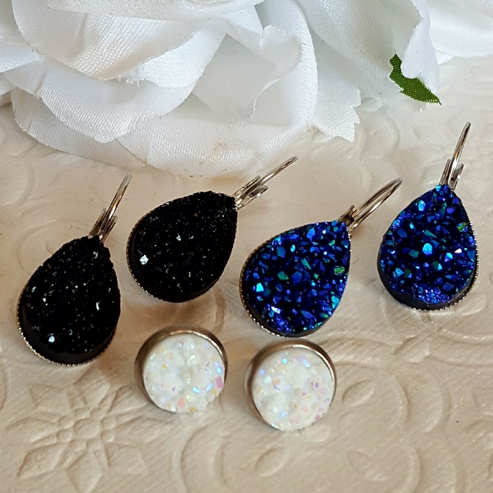 Druzy Earrings Bundle